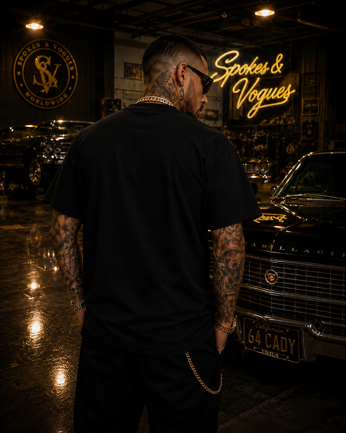 Spokes & Vogues Gold Wire Wheel Tee