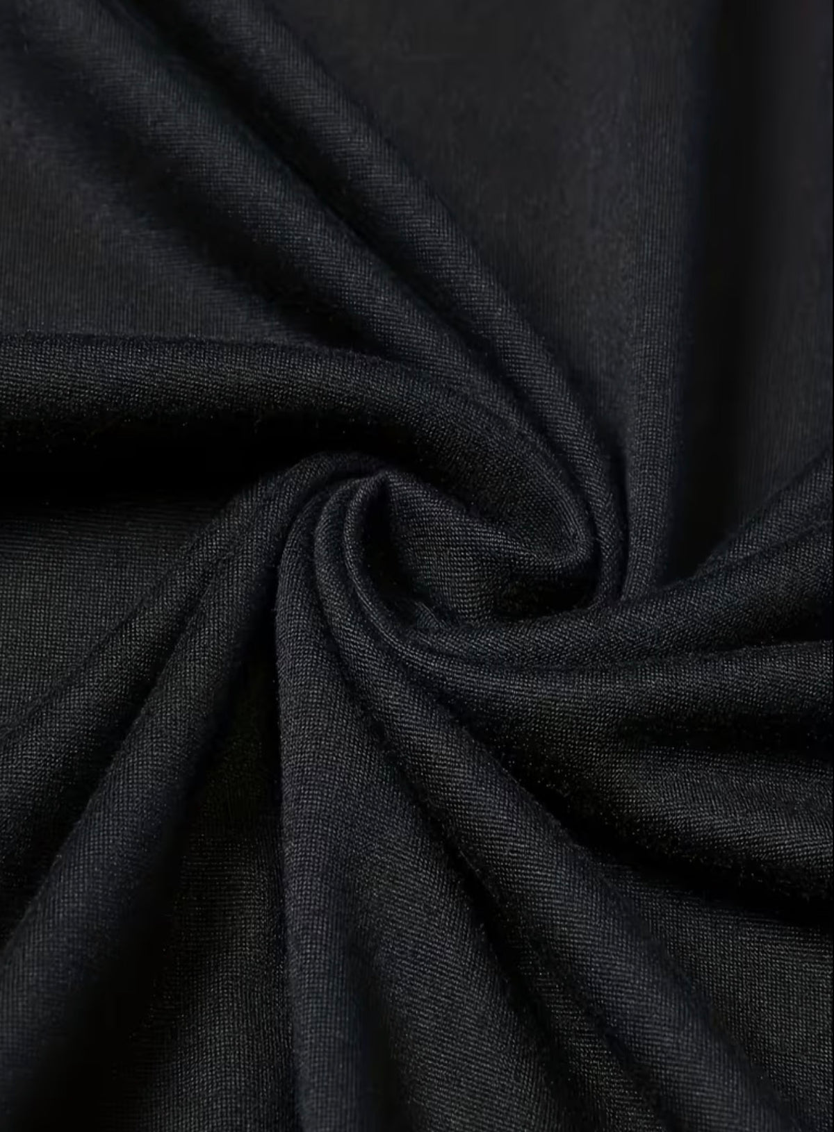 Black T-shirt fabric detail